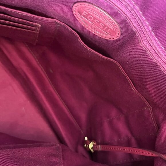 FOSSIL | Sydney Zip Top Leather Tote Shoulder Bag - Picture 9 of 16